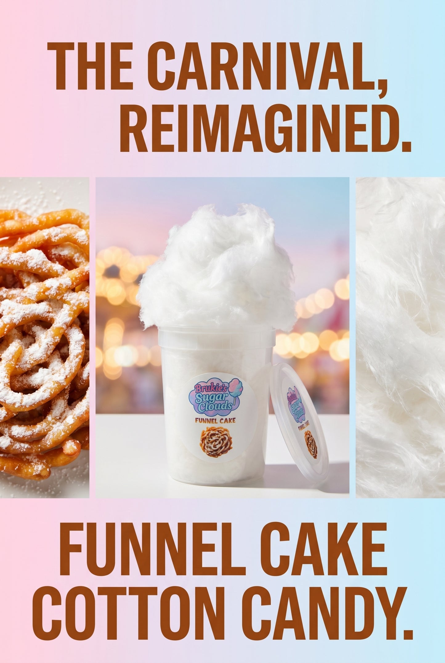 Brukie Sugar Clouds Gourmet Cotton Candy (32oz)