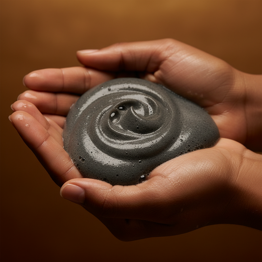 Black Soap Lather Close-Up