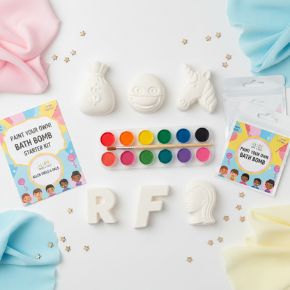 Flat-lay - Paint Your Own Bath Bomb Kit
