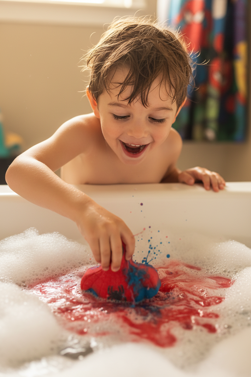 Spider Guy Bath Time